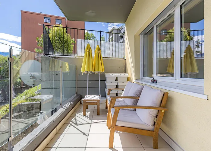 Imperial Of 2 With A View And Garden Behind The Station And 10 Min From The Of Daire Lugano